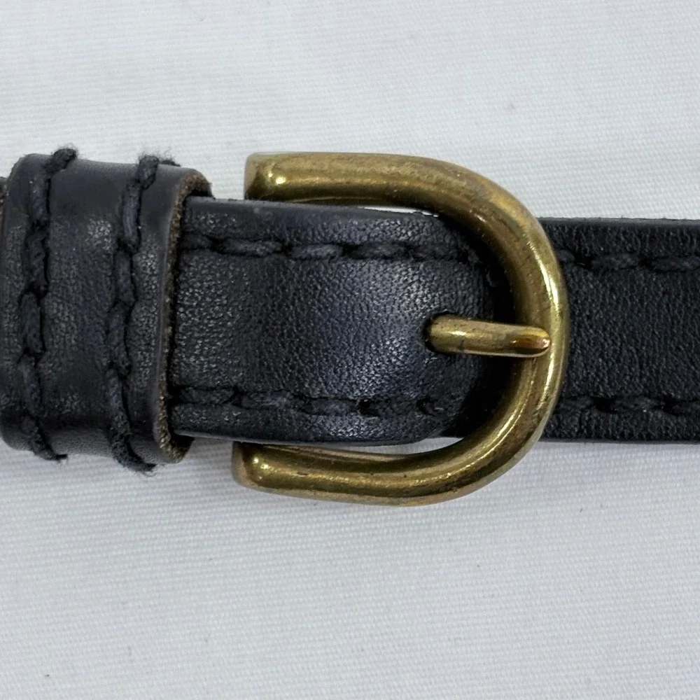 Madewell Crossbody Bag Black Suede Leather Flap‎ Small Adjustable Strap RN77388